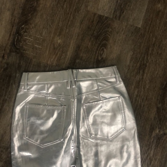 Good American - metallic straight leg trousers - Picture 4 of 4